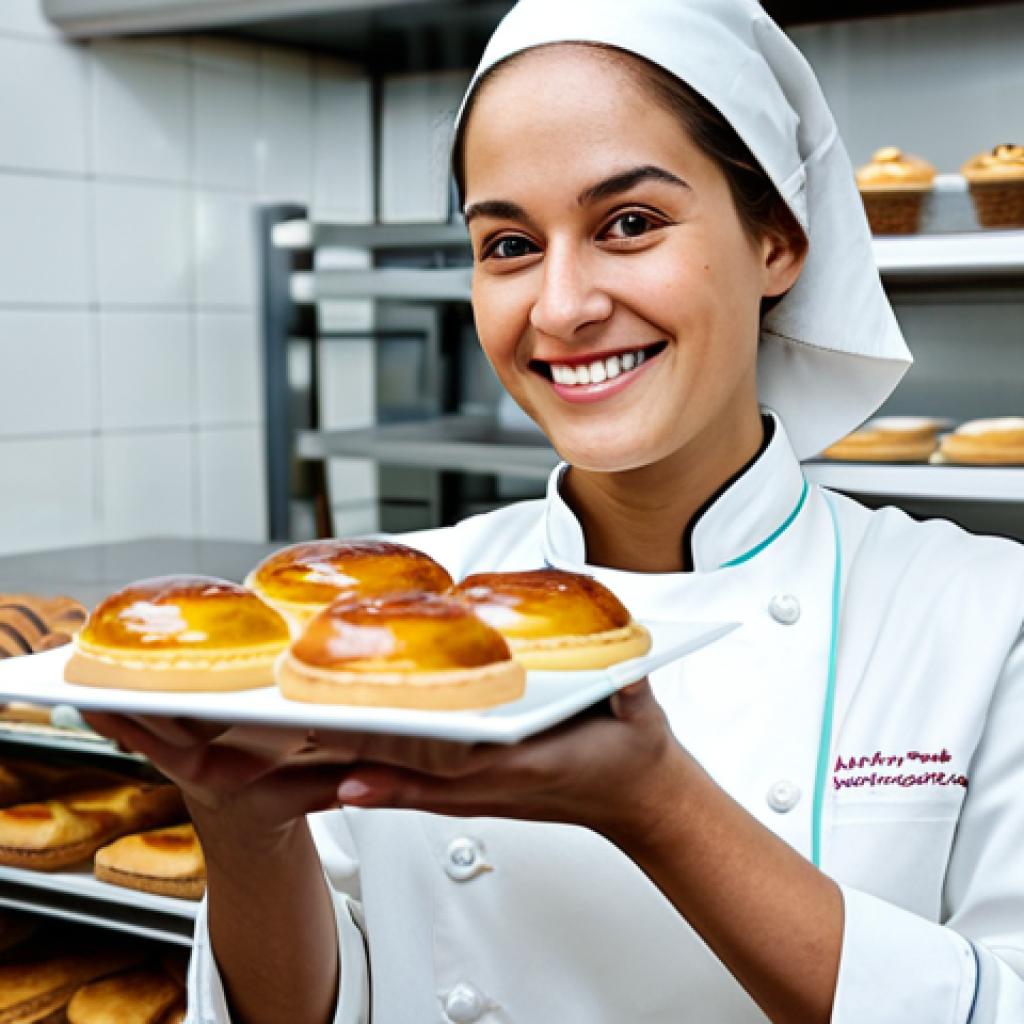 제과제빵 전문가 되는 법 - Professional Baker**
"A professional female baker, around 30 years old, with a warm smile, wearing ...