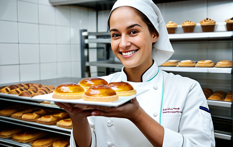 제과제빵 전문가 되는 법 - Professional Baker**
"A professional female baker, around 30 years old, with a warm smile, wearing ...